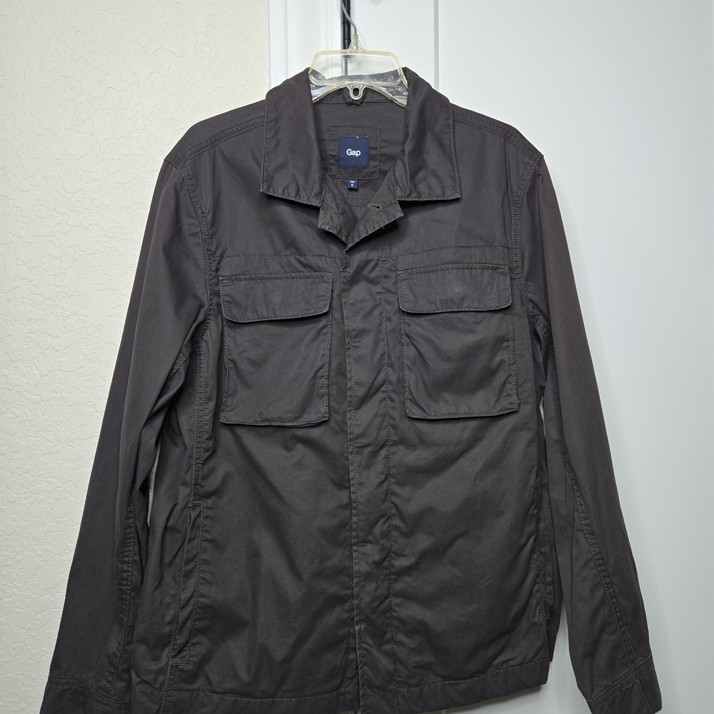 Y2K GAP Men's Charcoal Jacket- Medium